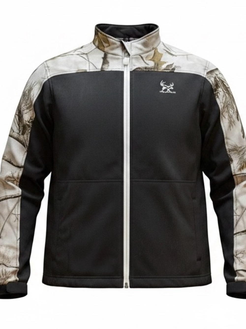 Bushmaster Realtree Women’s Black & White Camo Softshell Jacket. Women’s large